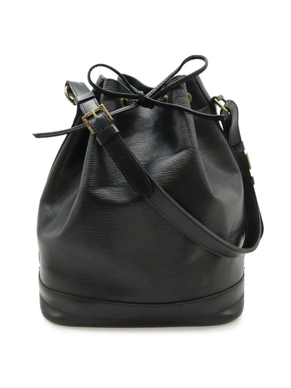 Louis Vuitton Epi Noe Shoulder Bag Drawstring Noir Black Gold